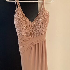 Lipsy Pink Embellished Prom Dress